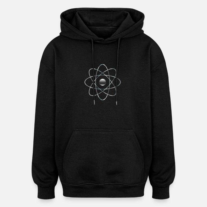 atom - Oversized Unisex Hoodie - black