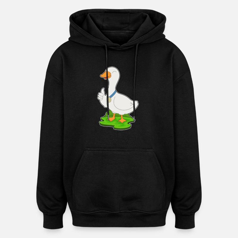 Médaille du canard - Sweat à capuche oversize unisexe - noir