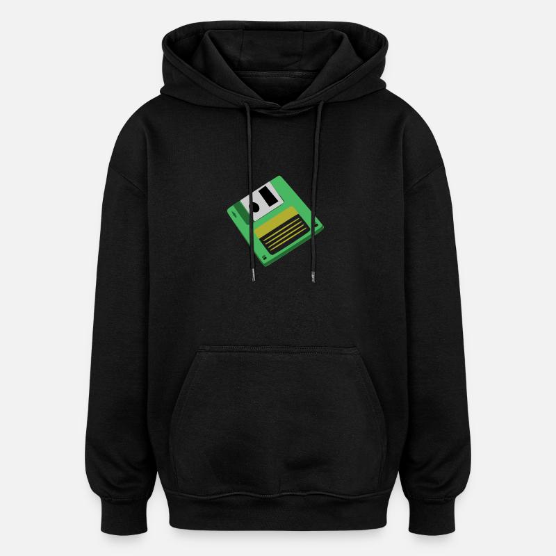 diskette - Oversized Unisex Hoodie - black