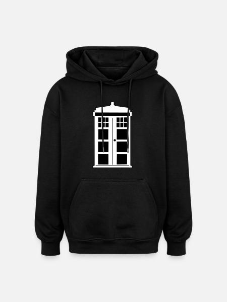 BlueBox - Sweat à capuche oversize unisexe - noir