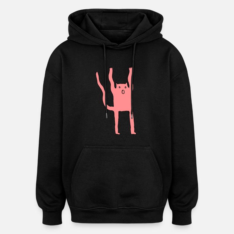 Ailurophobie, Buh-Katz - Oversized Unisex Hoodie - Schwarz