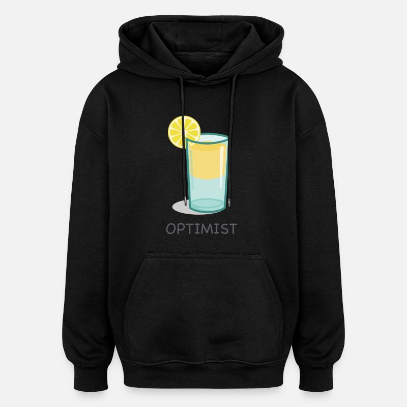 Optimist - Oversized Unisex Hoodie - Schwarz