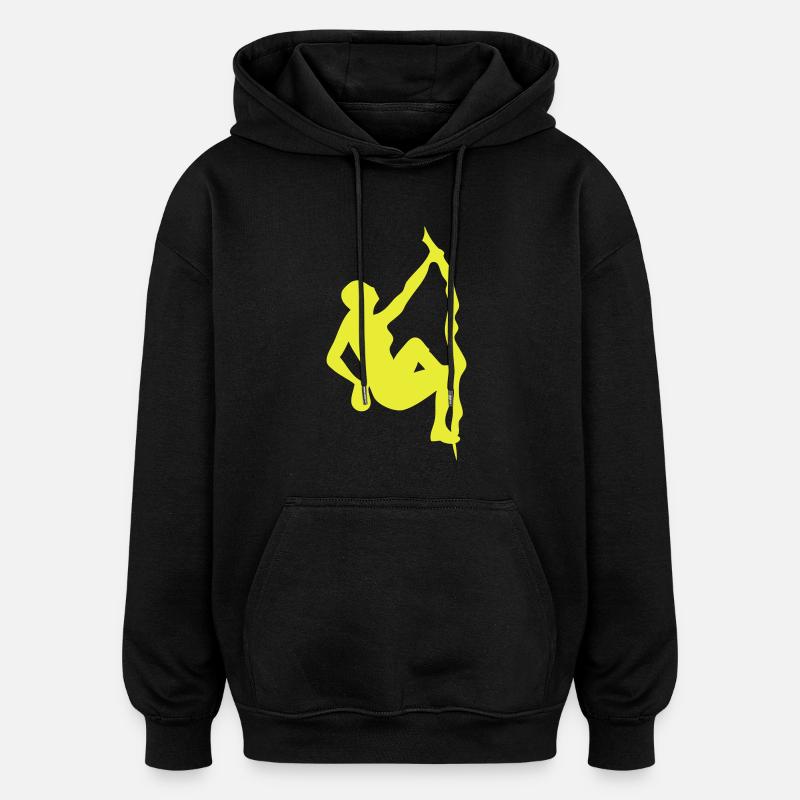 sport escalade - Sweat à capuche oversize unisexe - noir