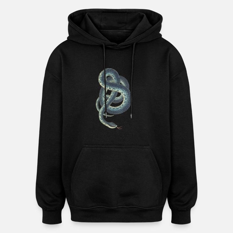 Illustration snake 3066876 2 - Sweat à capuche oversize unisexe - noir