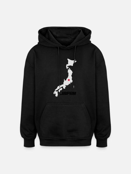japan3 - Oversized Unisex Hoodie - Schwarz