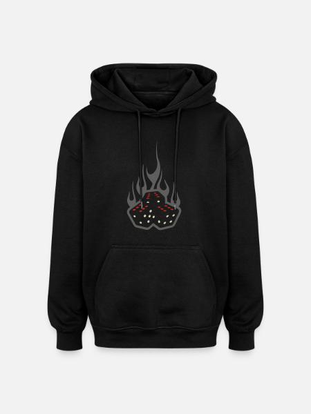 Cubes - Oversized Unisex Hoodie - Schwarz