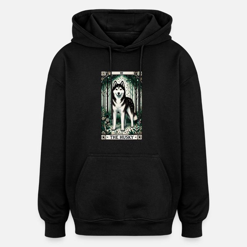 Der Husky - Oversized Unisex Hoodie - Schwarz