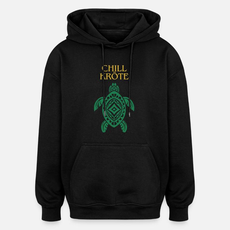 Tortue pour refroidisseur - Sweat à capuche oversize unisexe - noir