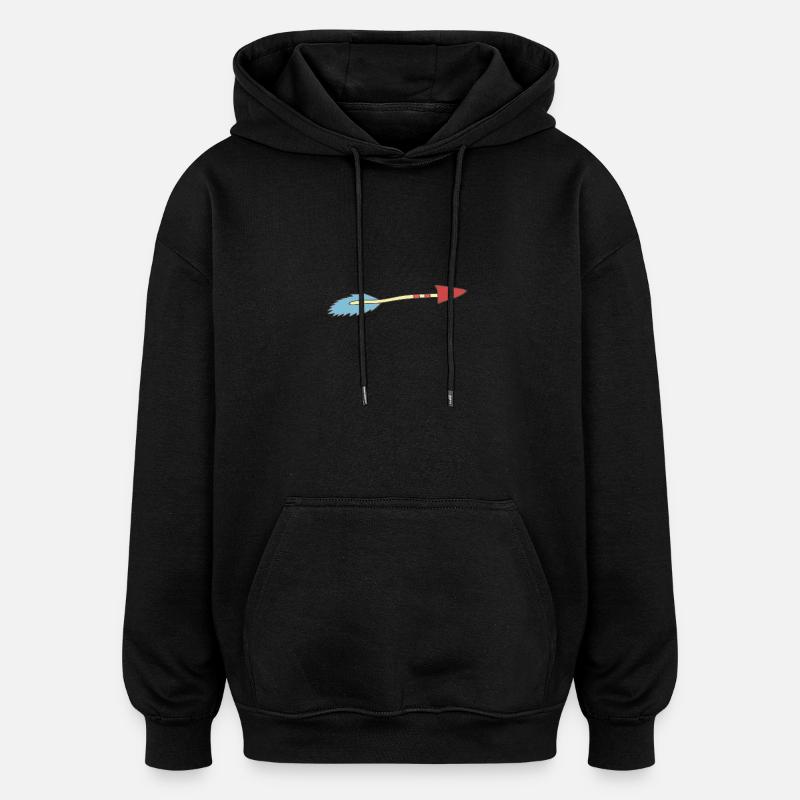 Pfeil - Oversized Unisex Hoodie - Schwarz