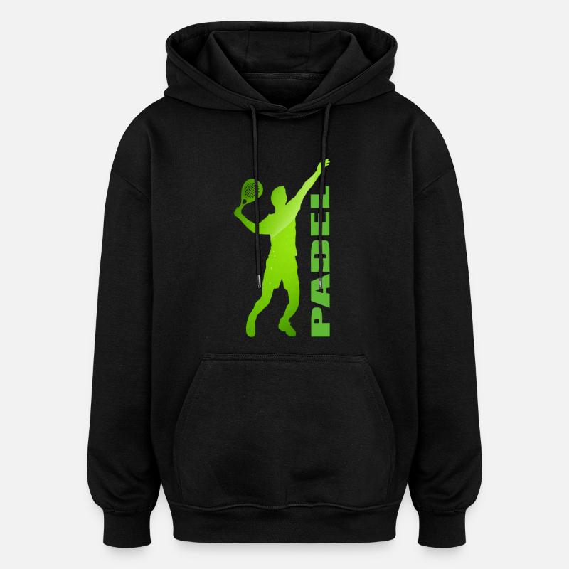 Padel - Sweat à capuche oversize unisexe - noir