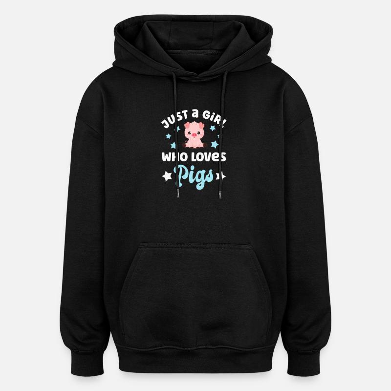 Cochons Cochons - Sweat à capuche oversize unisexe - noir