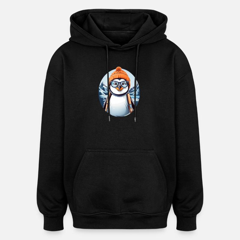 Süßer Pinguin - Oversized Unisex Hoodie - Schwarz
