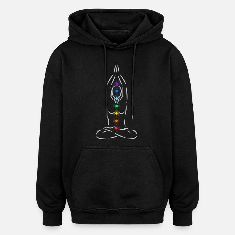 Die 7 Chakren - Oversized Unisex Hoodie - Schwarz