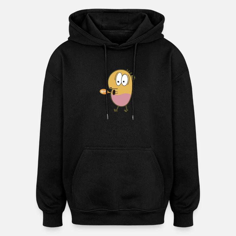 Dodo dit non - Sweat à capuche oversize unisexe - noir
