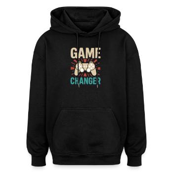Retro Vintage Gaming - Oversized Unisex Hoodie - Schwarz - Vorne - Noah (186cm)