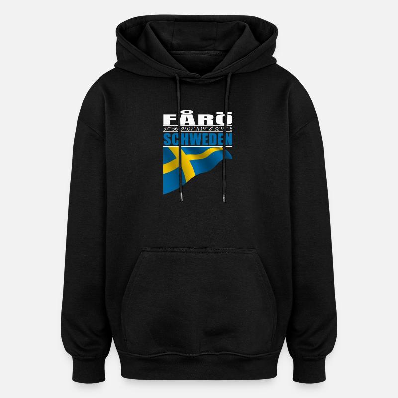 FÅRÖ - Oversized Unisex Hoodie - Schwarz