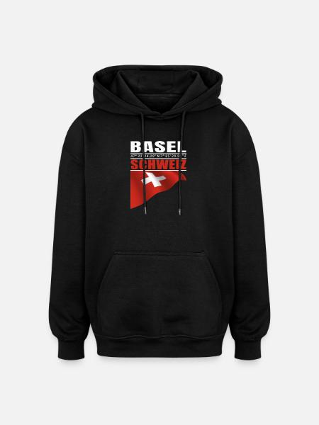 Basel - Oversized Unisex Hoodie - black