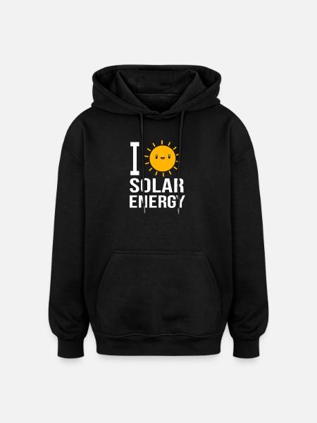 Solar Sustainability Renewable energies - Oversized Unisex Hoodie - black