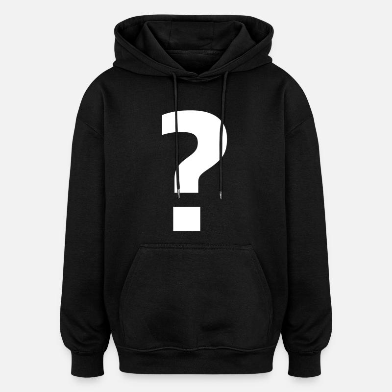 Point d’interrogation | curiosité élégante - Sweat à capuche oversize unisexe - noir
