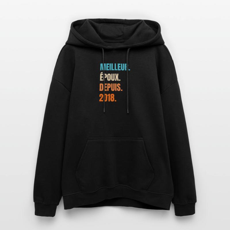 Bester Ehemann seit 2018 Geschenk-Ehemann Oversized Unisex Hoodie