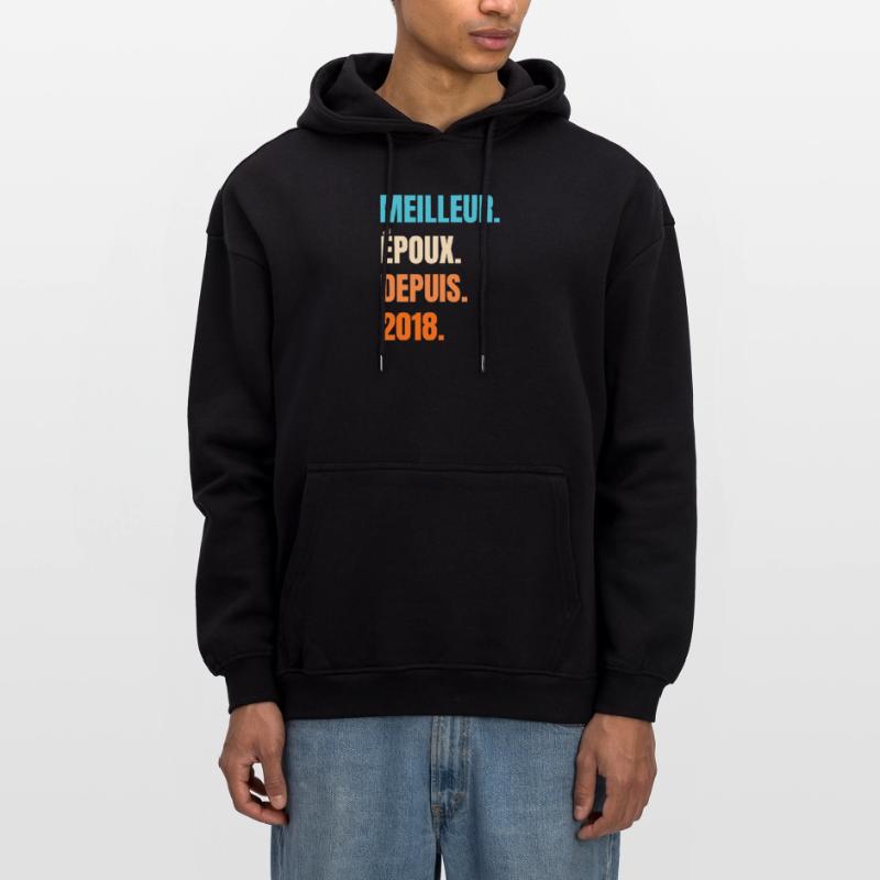 Bester Ehemann seit 2018 Geschenk-Ehemann Oversized Unisex Hoodie