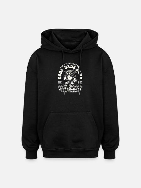Cool Dads Club - Dad 2026 Gift - Oversized Unisex Hoodie - black