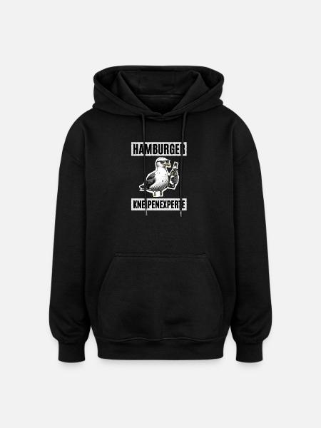 Hamburg Pub Expert - Oversized Unisex Hoodie - black