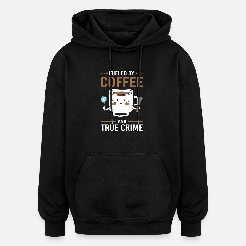 True Crime Krimi - Sweat à capuche oversize unisexe - noir