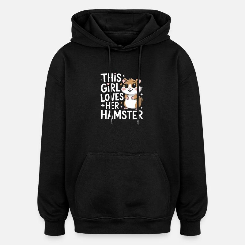 Hamster - Sweat à capuche oversize unisexe - noir