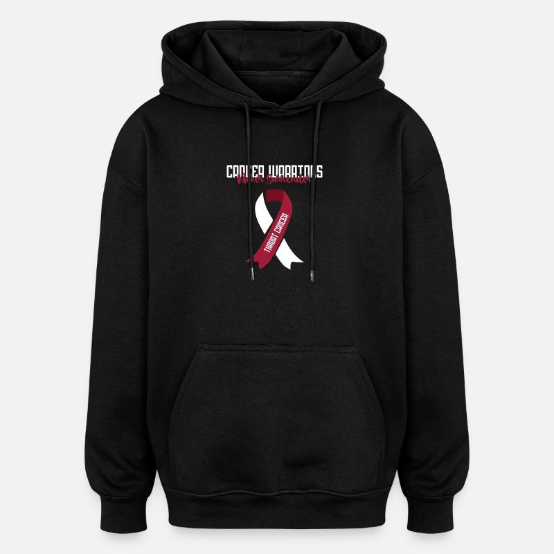 Cancer de la gorge - Sweat à capuche oversize unisexe - noir