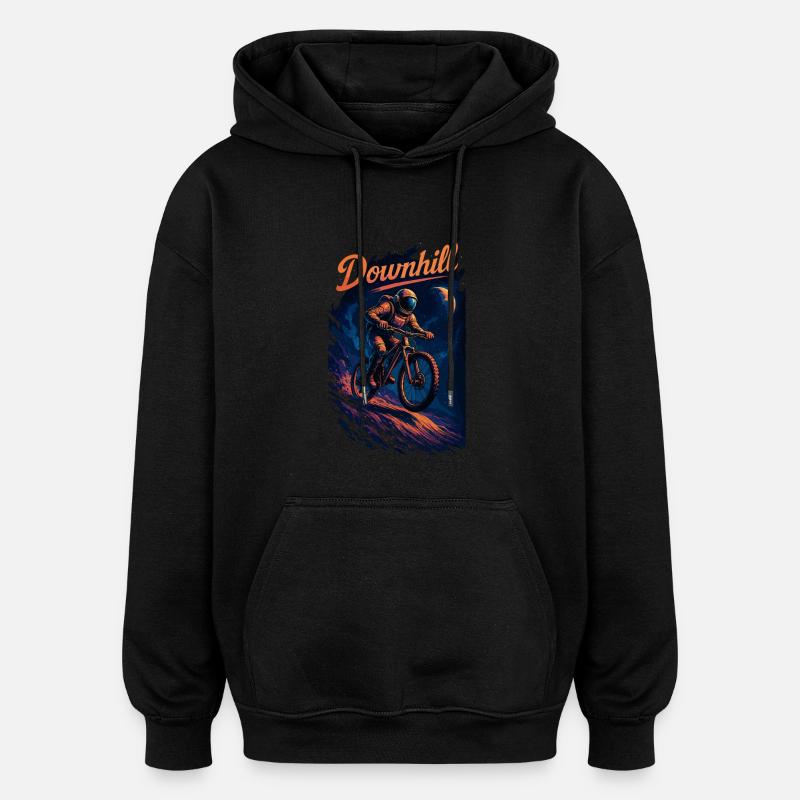MTB Mountainbiking Downhill Astronaut Geschenk - Oversized Unisex Hoodie - Schwarz