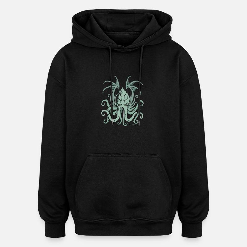 Cthulhu Cauchemar - Sweat à capuche oversize unisexe - noir