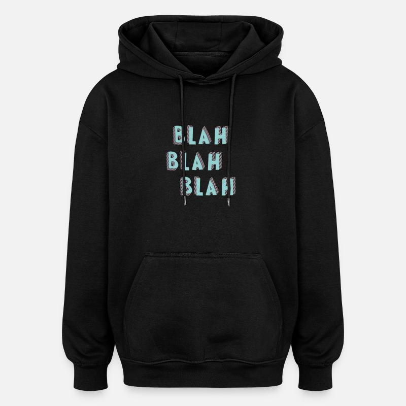BLA Imprimer - Sweat à capuche oversize unisexe - noir