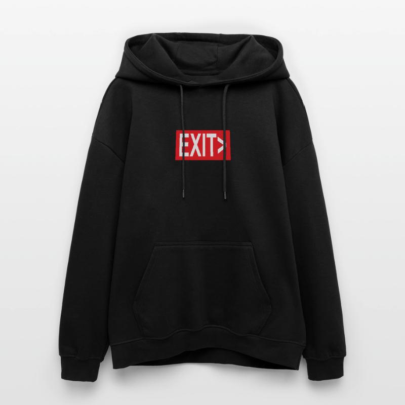 Exit / Exit / Emergency Exit Oversized Unisex Hoodie