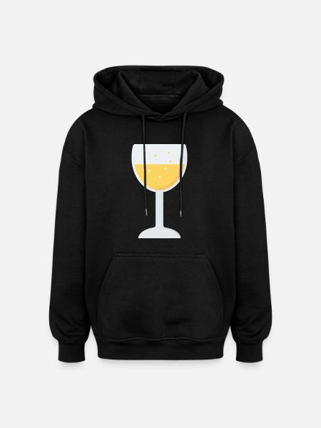 Sekt - Oversized Unisex Hoodie - Schwarz