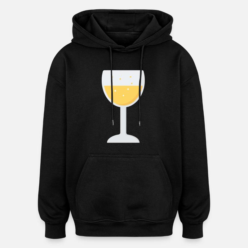 Sekt - Oversized Unisex Hoodie - Schwarz