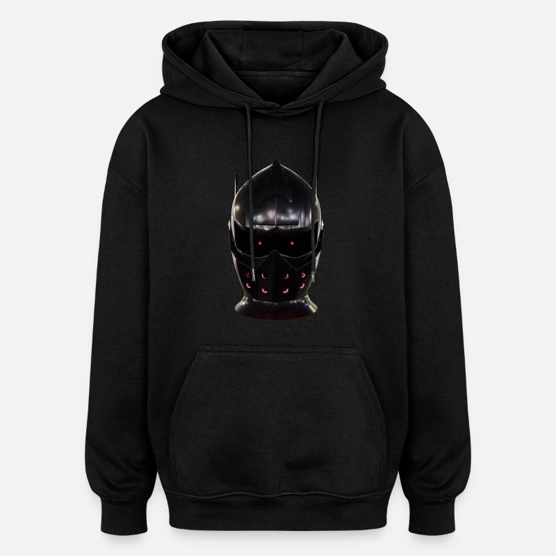 Cyber Warrior Helm - Oversized Unisex Hoodie - Schwarz