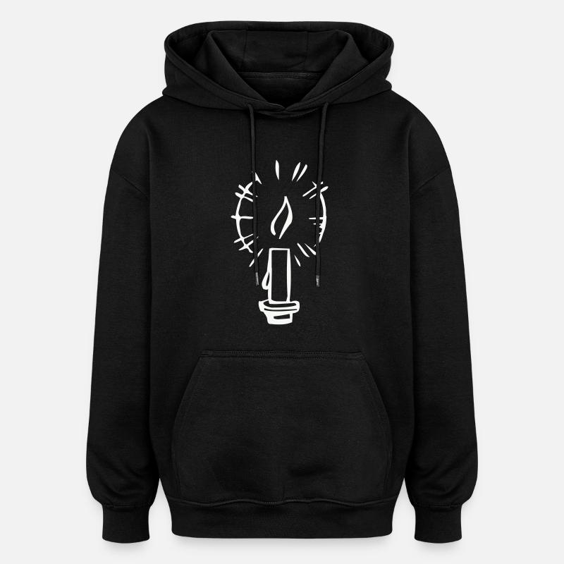 Kerze - Oversized Unisex Hoodie - Schwarz