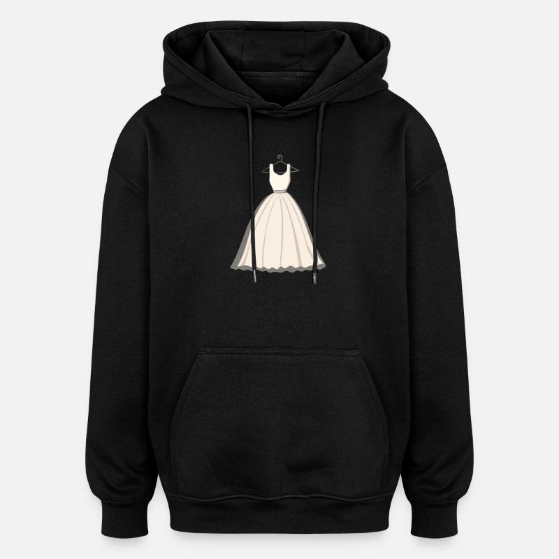 ROBE DE MARIÉE - Sweat à capuche oversize unisexe - noir