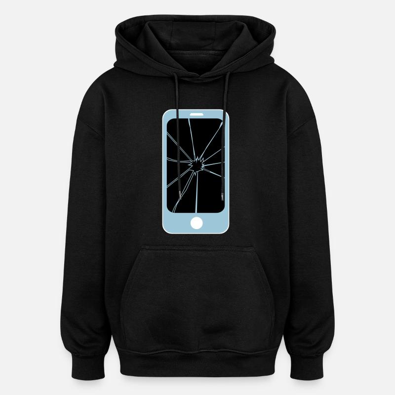 spider app - Sweat à capuche oversize unisexe - noir