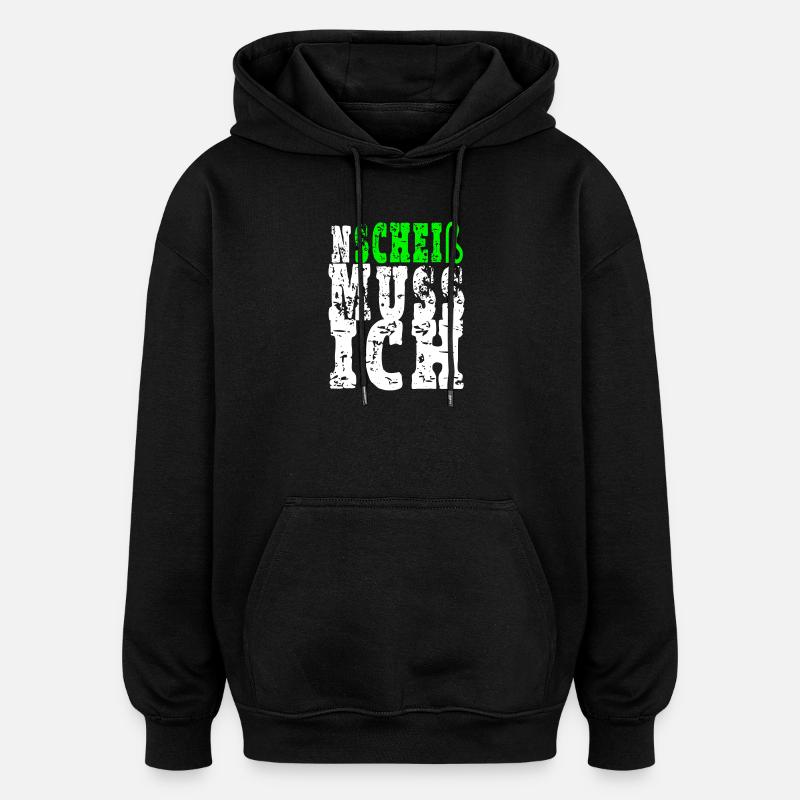 Je dois chier - Sweat à capuche oversize unisexe - noir