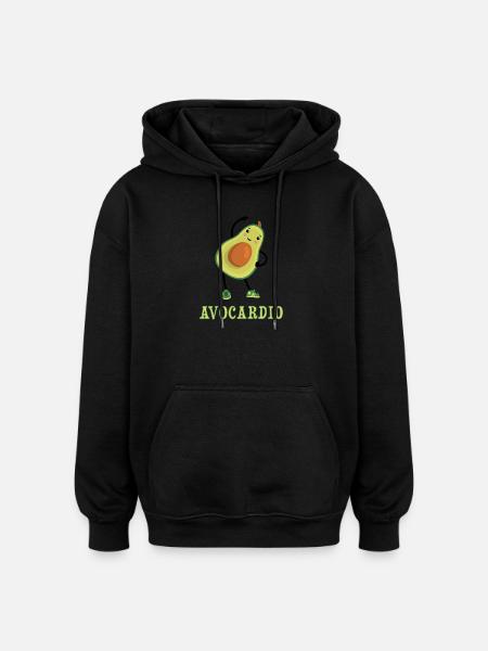 avocardio funny - Oversized Unisex Hoodie - black