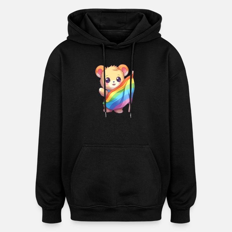 Liebe ist eine Bärennotwendigkeit - Oversized Unisex Hoodie - Schwarz