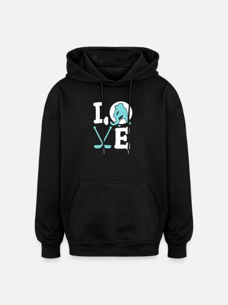 Eishockey Eishockeyspielerin - Oversized Unisex Hoodie - Schwarz