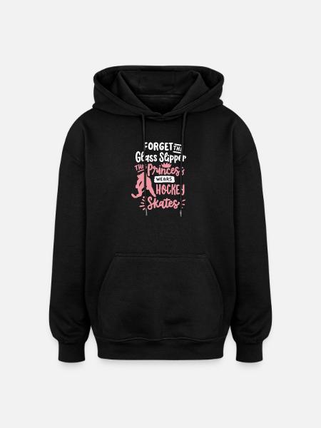Eishockey Eishockeyspielerin - Oversized Unisex Hoodie - Schwarz