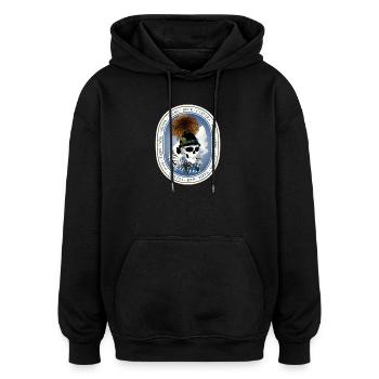Tente de bière Crâne - Sweat à capuche oversize unisexe - noir - Devant - Noah (186cm)