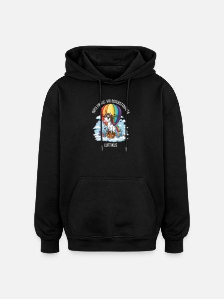 Luftikus-Einhorn - Oversized Unisex Hoodie - Schwarz