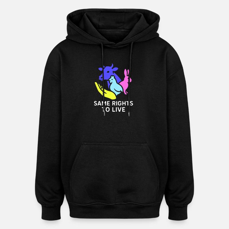same rights to live - Oversized Unisex Hoodie - black