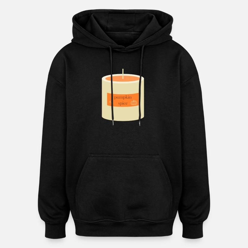 Bougie Citrouille Épices - Sweat à capuche oversize unisexe - noir