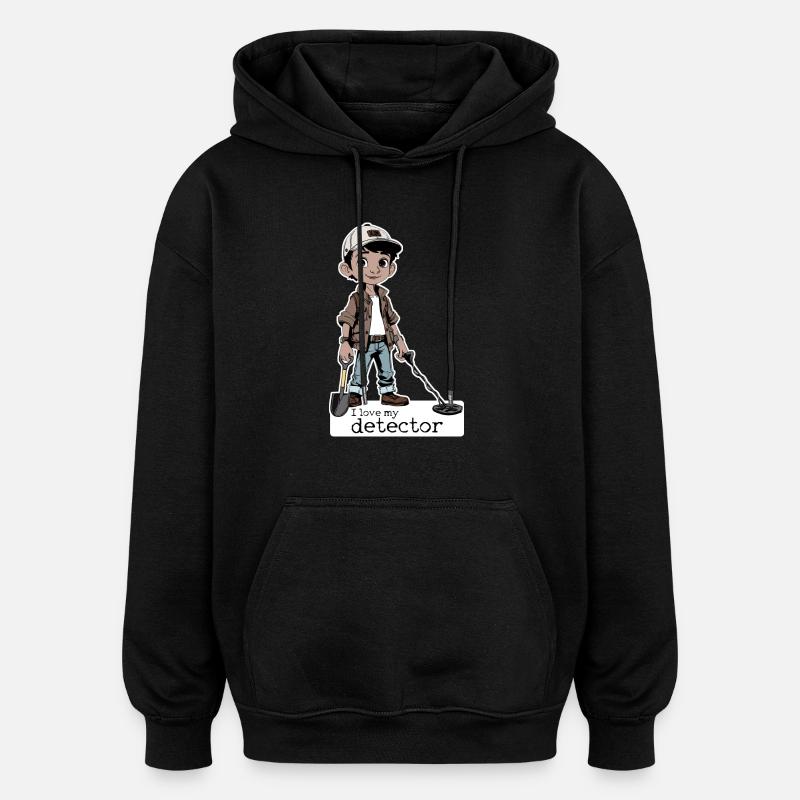J’adore mon détecteur - Sweat à capuche oversize unisexe - noir